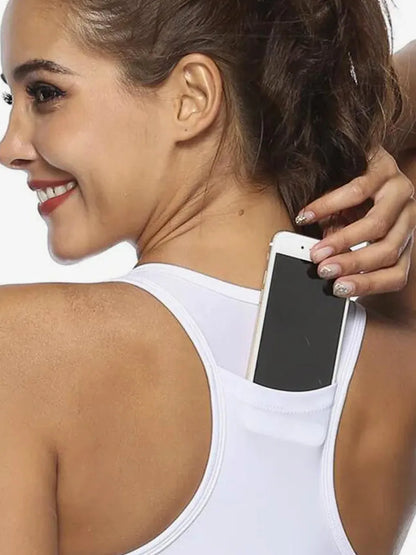 Cutout Scoop Neck Active Tank — detail view — Livostyle