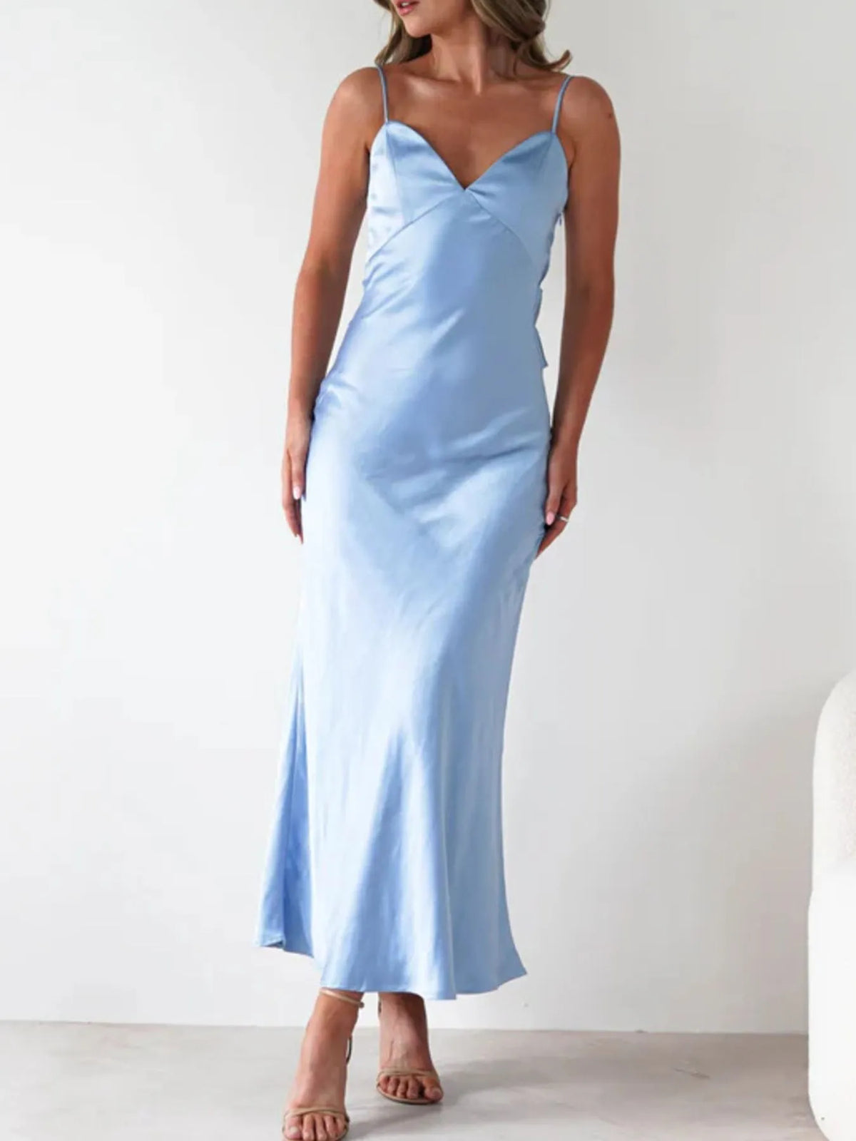 Satin Backless Cami Dress – photo 2
