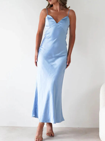 Satin Backless Cami Dress – photo 2