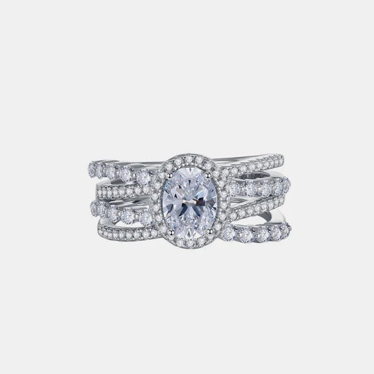 3 Carat Moissanite 925 Sterling Silver Layered Ring — Livostyle