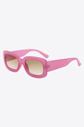 Polycarbonate Frame Rectangle Sunglasses in Pink Gradient — Livostyle