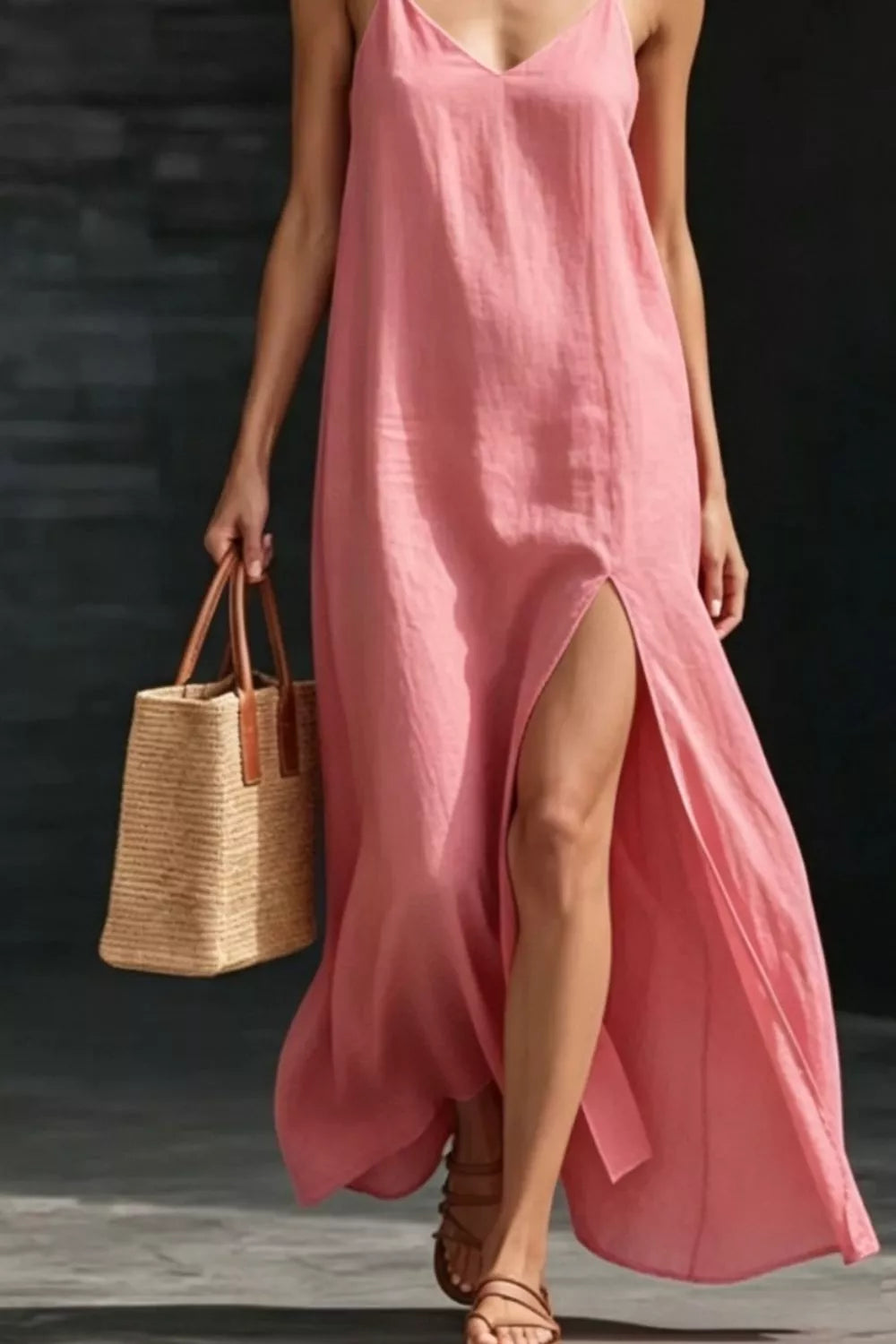 Slit V-Neck Maxi Dress – photo 2