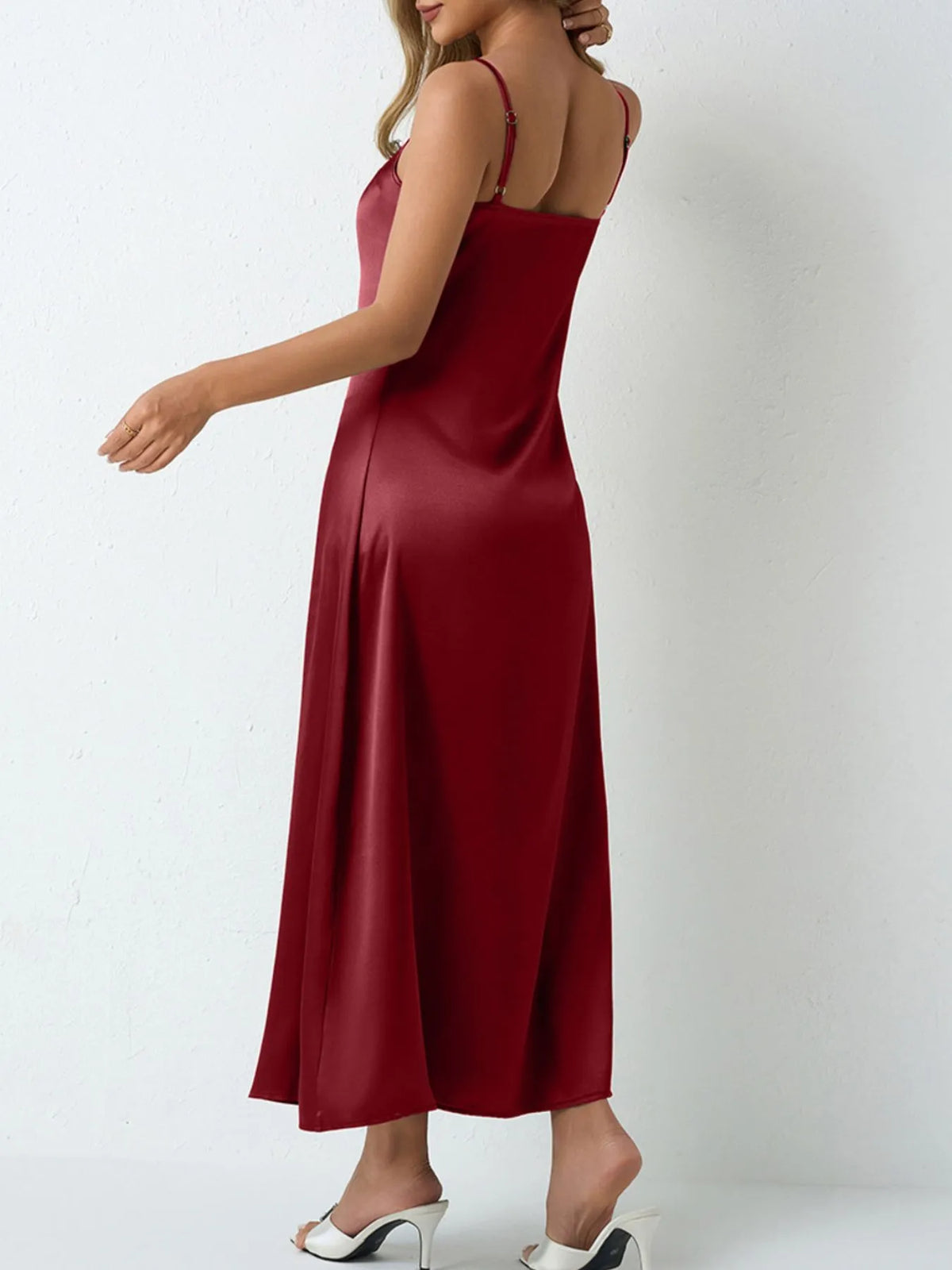 Satin Cowl Neck Cami Dress – photo 17