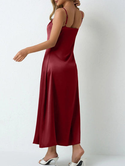 Satin Cowl Neck Cami Dress – photo 17