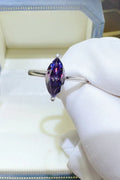 2 Carat Moissanite 925 Sterling Silver Ring — Marquise Purple — Livostyle