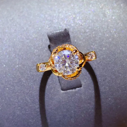 1 Carat Moissanite Zircon 925 Sterling Silver Ring — Livostyle