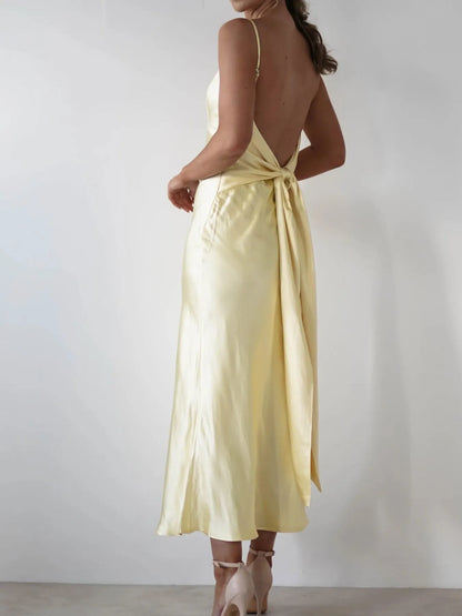 Satin Backless Cami Dress – photo 11
