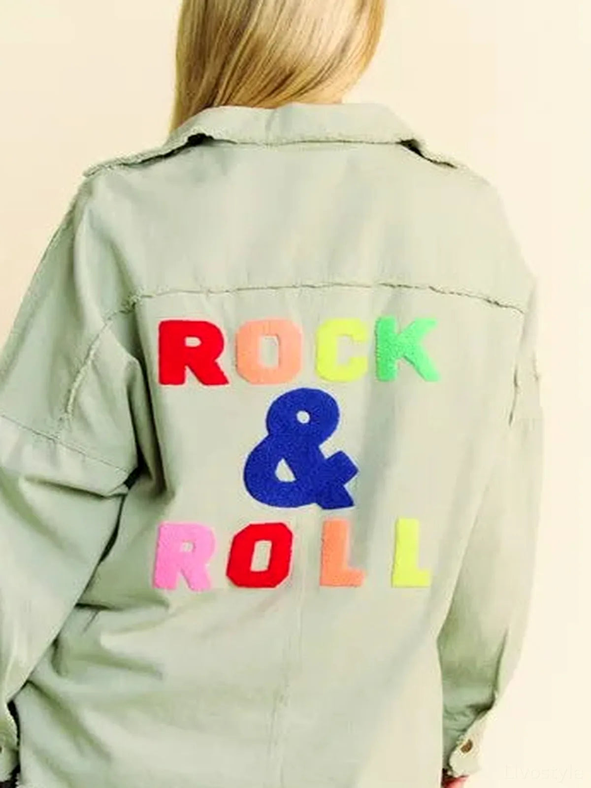 Edgy Multi-Color Shacket with Fringed Hem and Loose Fit — detail view — Livostyle