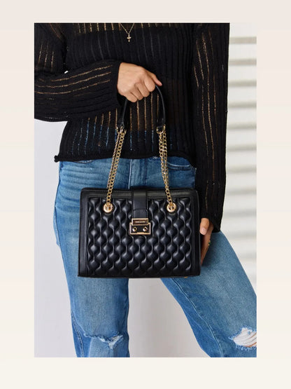 Quilted PU Leather Handbag — styled showcase — Livostyle
