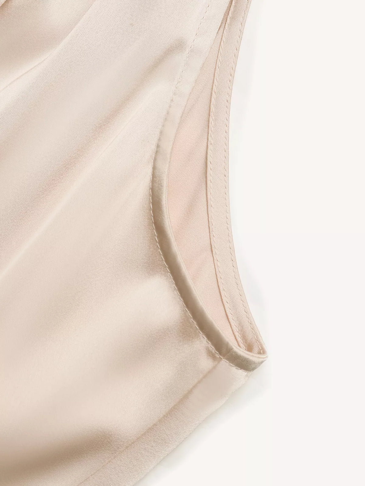 Pearl Halter Ruched Satin Midi Dress – photo 8