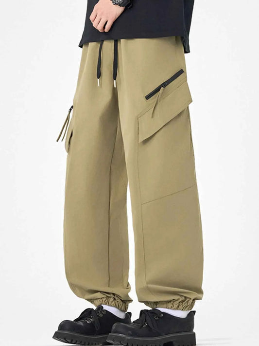 Men's Plus Size Casual Cargo Pants with Multi-Pockets
