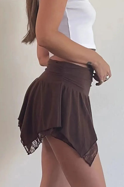 Lace Mini Skirt back view — Livostyle