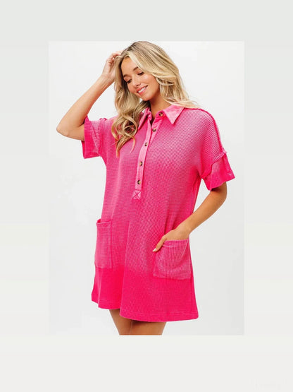 Dip Dye Mineral-Washed Oversized Knit Dress with Pockets – photo 3