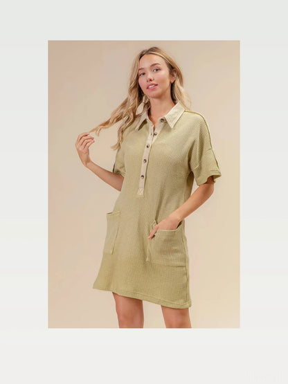 Chic Dip Dye Mineral Washed Knit Dress — styled showcase — Livostyle