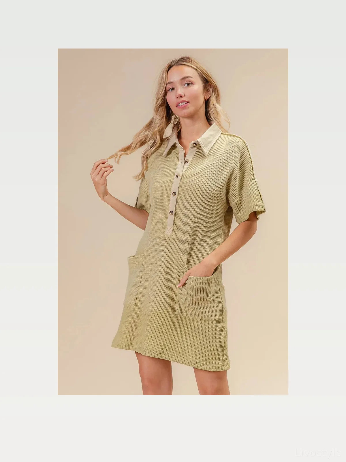 Chic Dip Dye Mineral Washed Knit Dress — styled showcase — Livostyle