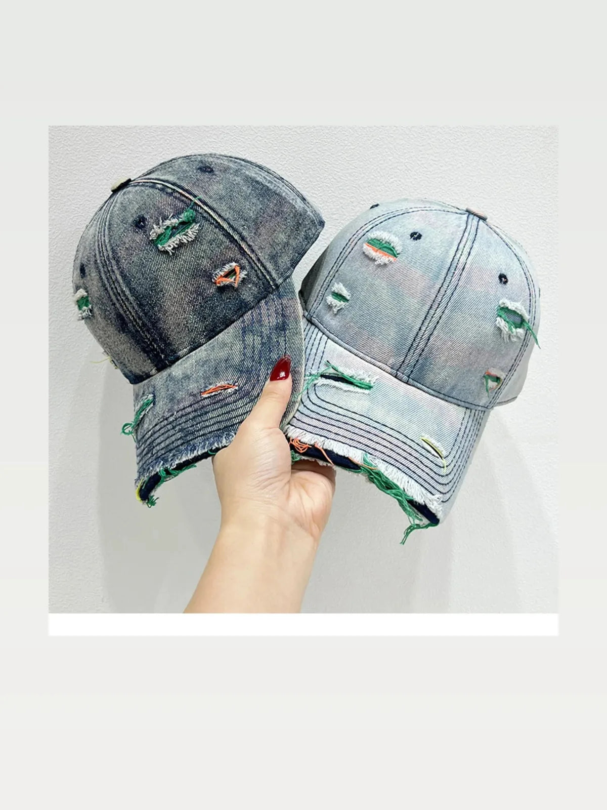 Distressed Adjustable Baseball Cap — styled showcase — Livostyle