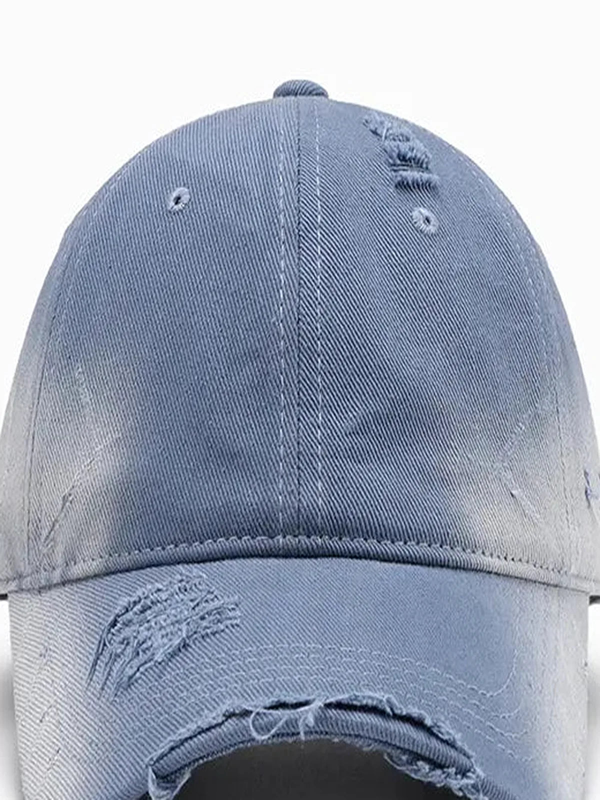 Distressed Adjustable Cotton Hat — detail view — Livostyle