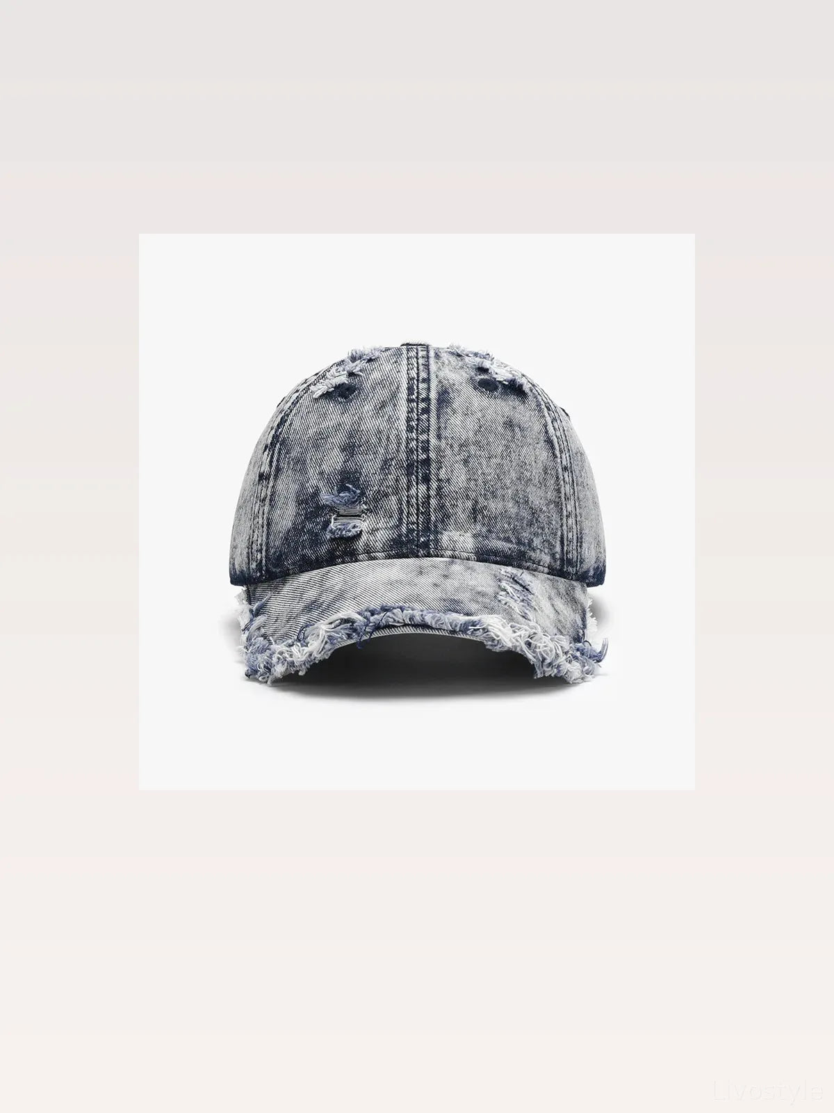 Distressed Cotton Adjustable Baseball Cap — styled showcase — Livostyle