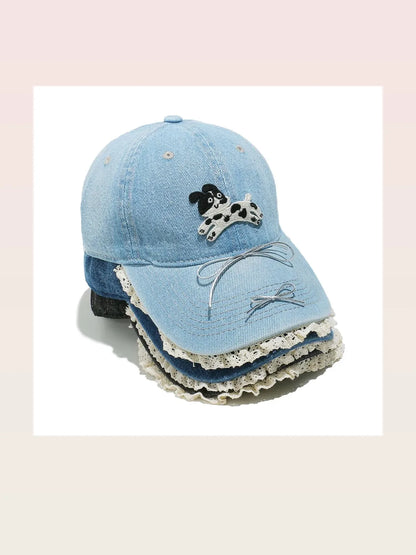 Dog Bow Adjustable Baseball Cap — styled showcase — Livostyle