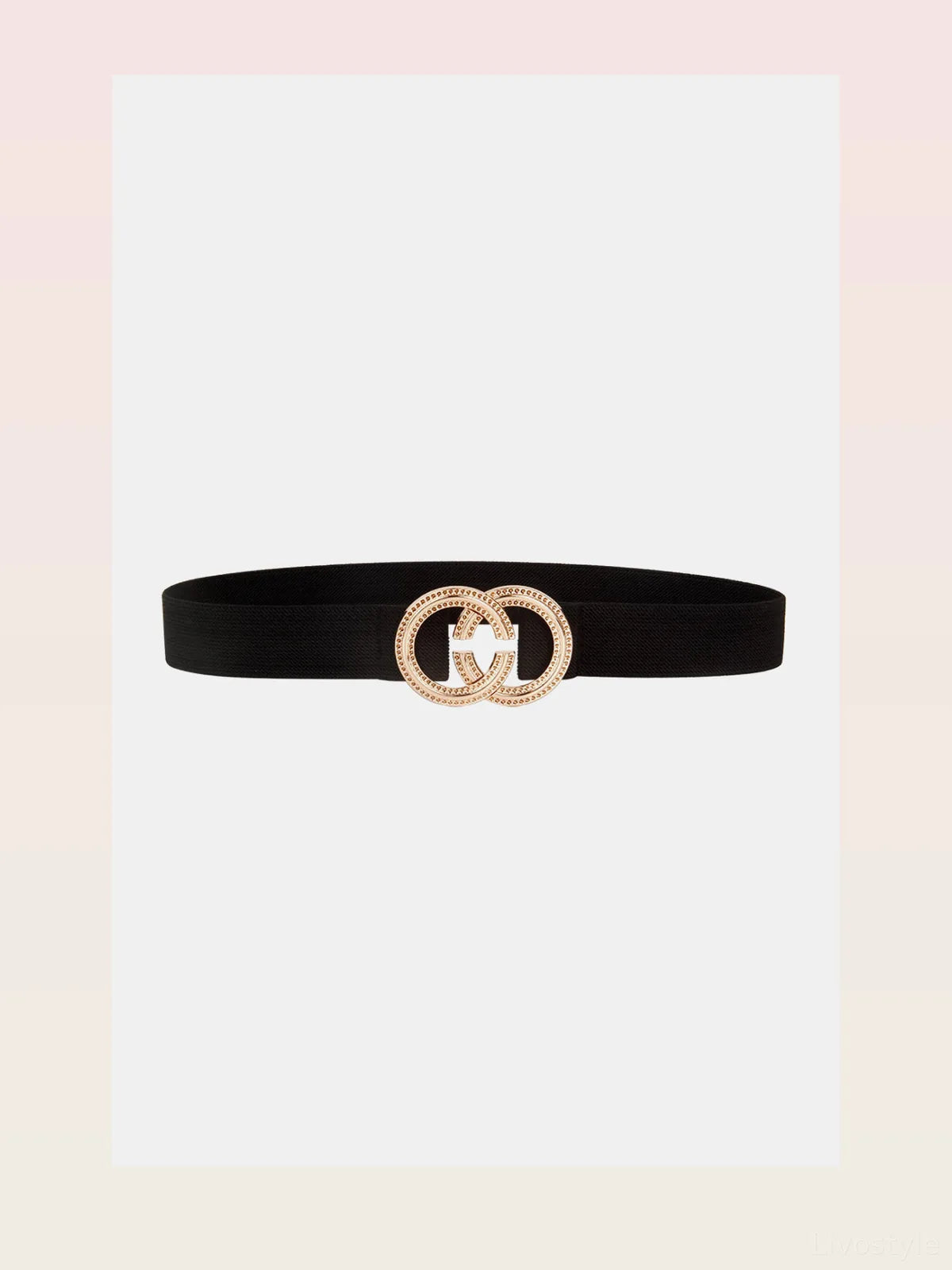 Double Hoop Buckle Elastic Belt — styled showcase — Livostyle