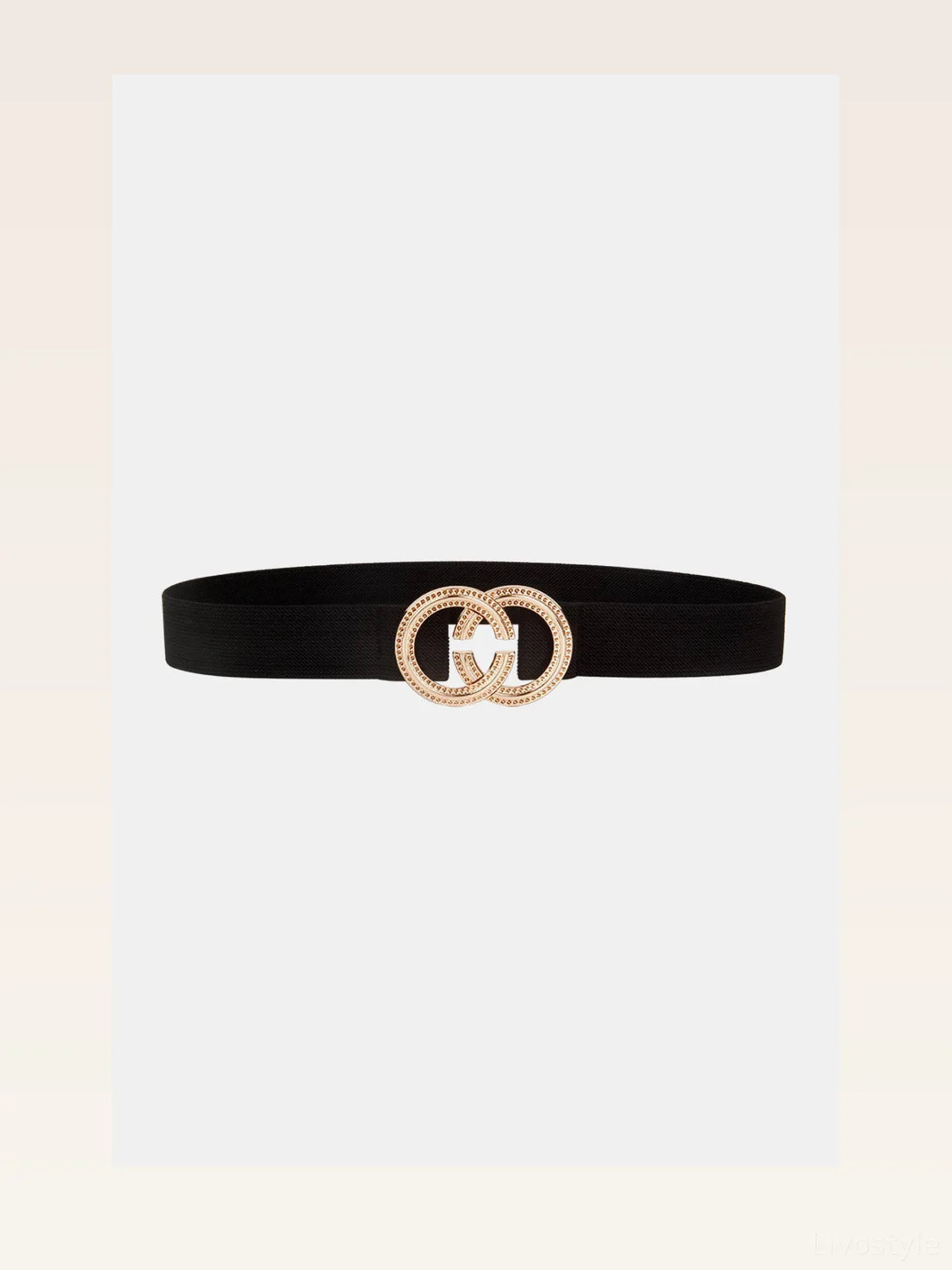 Double Hoop Buckle Elastic Belt — styled showcase — Livostyle