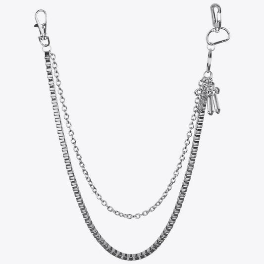 Double-Layered Cross Waist Chain — square view — Livostyle