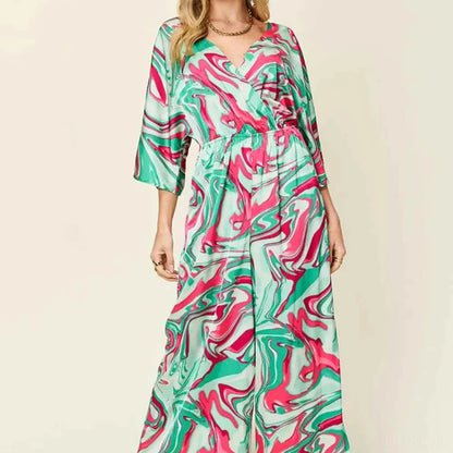 Half Sleeve Wide Leg Jumpsuit — square view — Livostyle