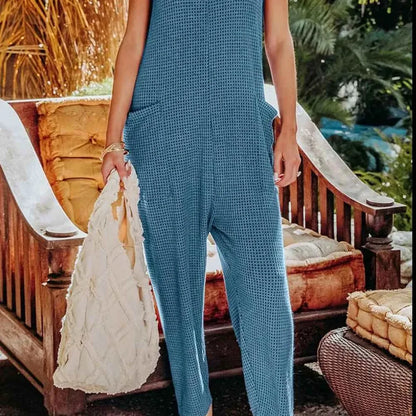 Sleeveless Straight Jumpsuit — square view — Livostyle