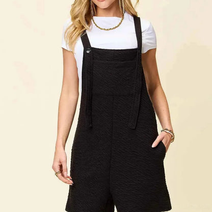 Texture Square Neck Romper — square view — Livostyle