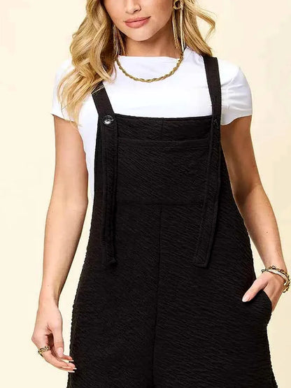 Texture Square Neck Romper — detail view — Livostyle