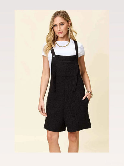 Texture Square Neck Romper — styled showcase — Livostyle