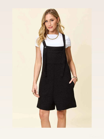Texture Square Neck Romper — styled showcase — Livostyle
