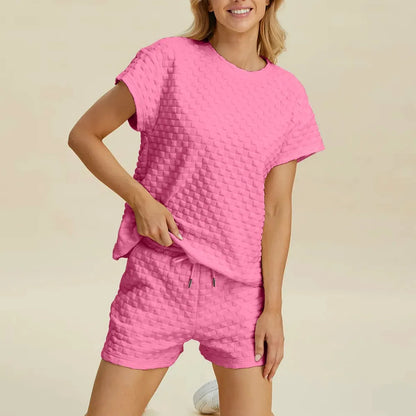 Texture T-Shirt and Shorts Set — square view — Livostyle