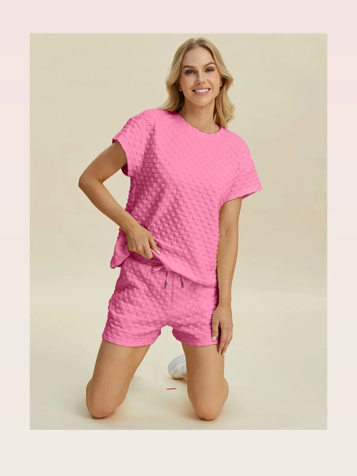 Texture T-Shirt and Shorts Set — styled showcase — Livostyle