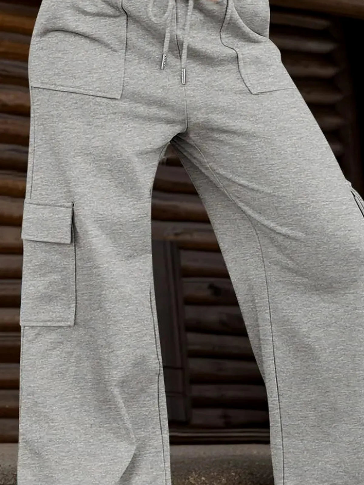 Drawstring Active Pants with Pockets — detail view — Livostyle