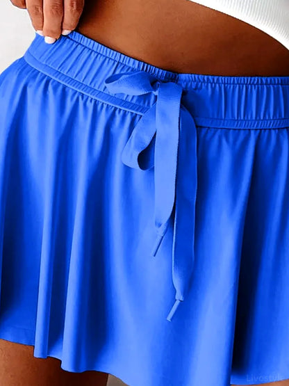 Drawstring Active Skorts with Comfort Stretch Fabric – photo 2