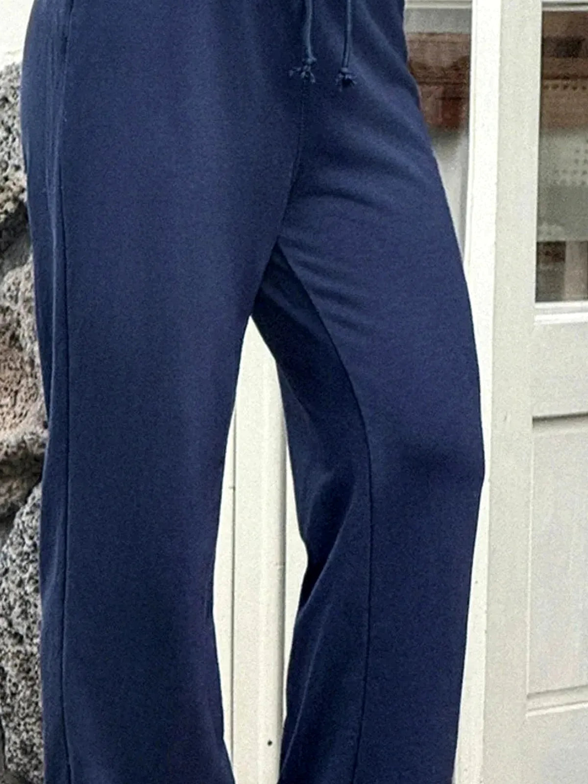 Drawstring Wide Leg Active Pants — detail view — Livostyle