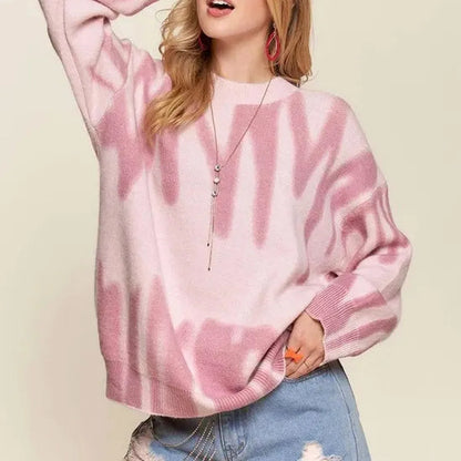 Edgy Graffiti Oversized Sweater with Drop Shoulder Design — square view — Livostyle