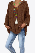 Cable-Knit Hooded Sweater — Livostyle