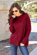 Versatile Ribbed Knit Top with Long Sleeves — Livostyle