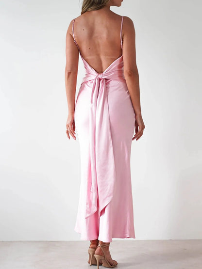 Satin Backless Cami Dress – photo 16