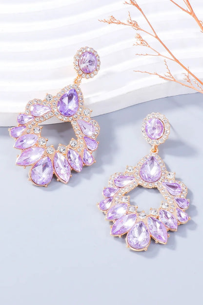 Alloy Rhinestone Dangle Earrings — Livostyle