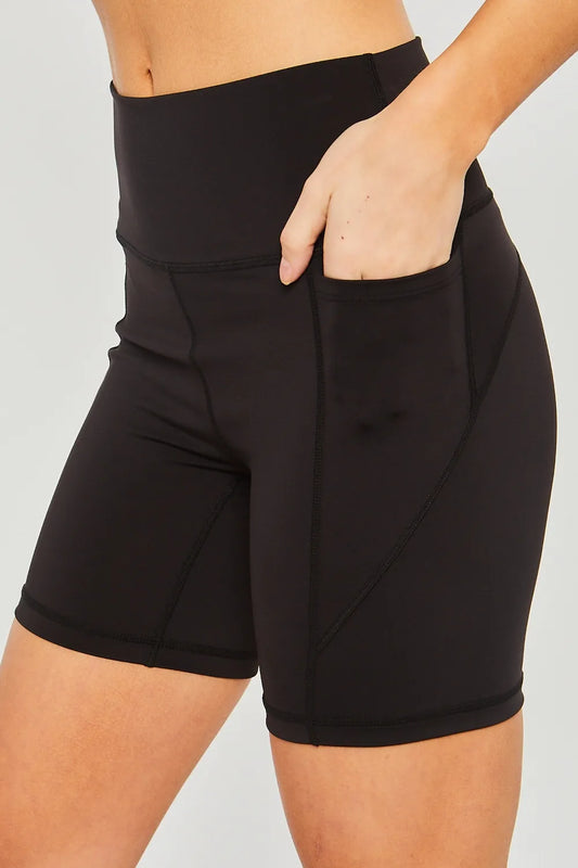 High Waist Seam Detail Active Shorts #1 — Livostyle