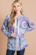 Soft & Stylish Hoodie in Brushed Tie-Dye Terry Print — Livostyle