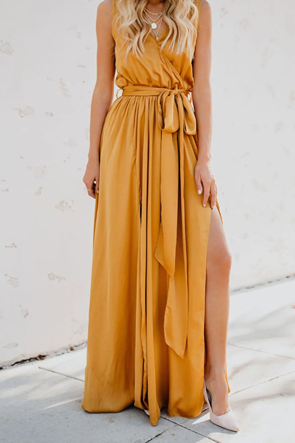 Surplice Tie Waist Maxi Dress – photo 5