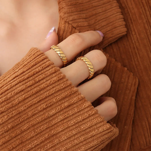 Titanium Steel Gold-Plated Ring — Livostyle