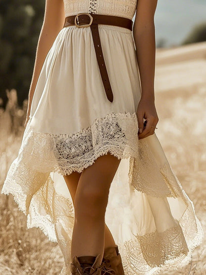 Lace Trim High-Low Dress with Cutout Detail – Plus Size – photo 2