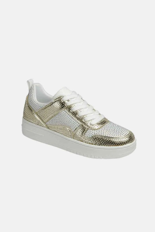 Stylish Comfortable Rhinestone Platform Sneakers