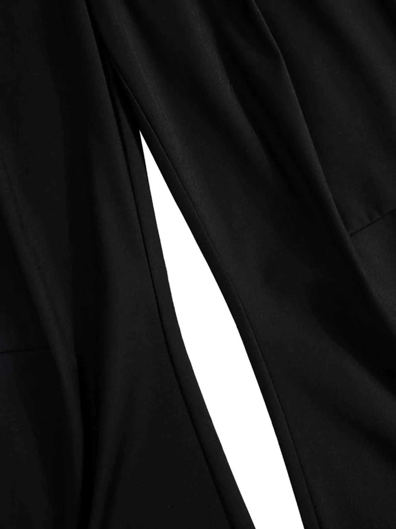Men's High Waist Pleated Curved Pants