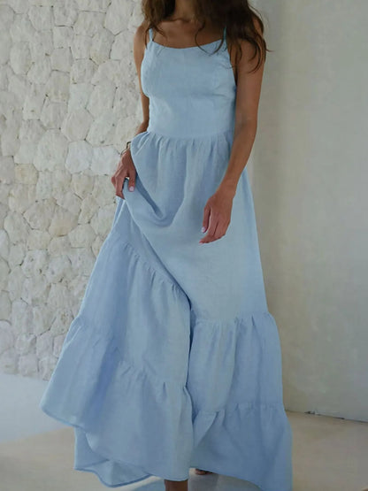 Tiered Maxi Cami Dress with Ruffled Hem – photo 9